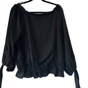 Black off the shoulder blouse. New with tags size medium. Do +Be brand